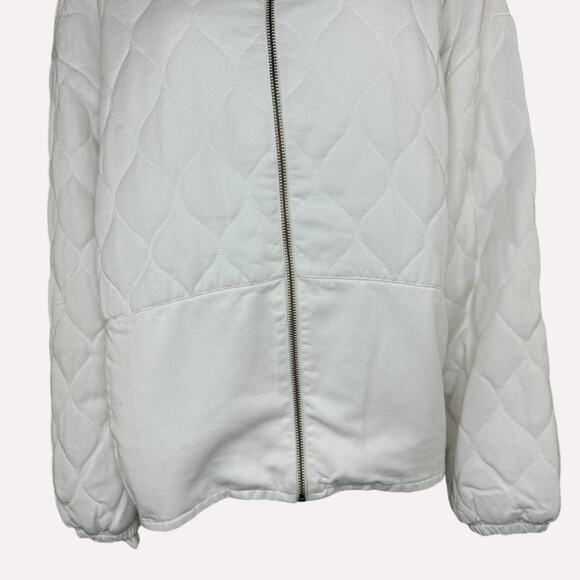 Anybody Quilted Sueded Twill Jacket Natural Womens 1X NWOT - Picture 6 of 16